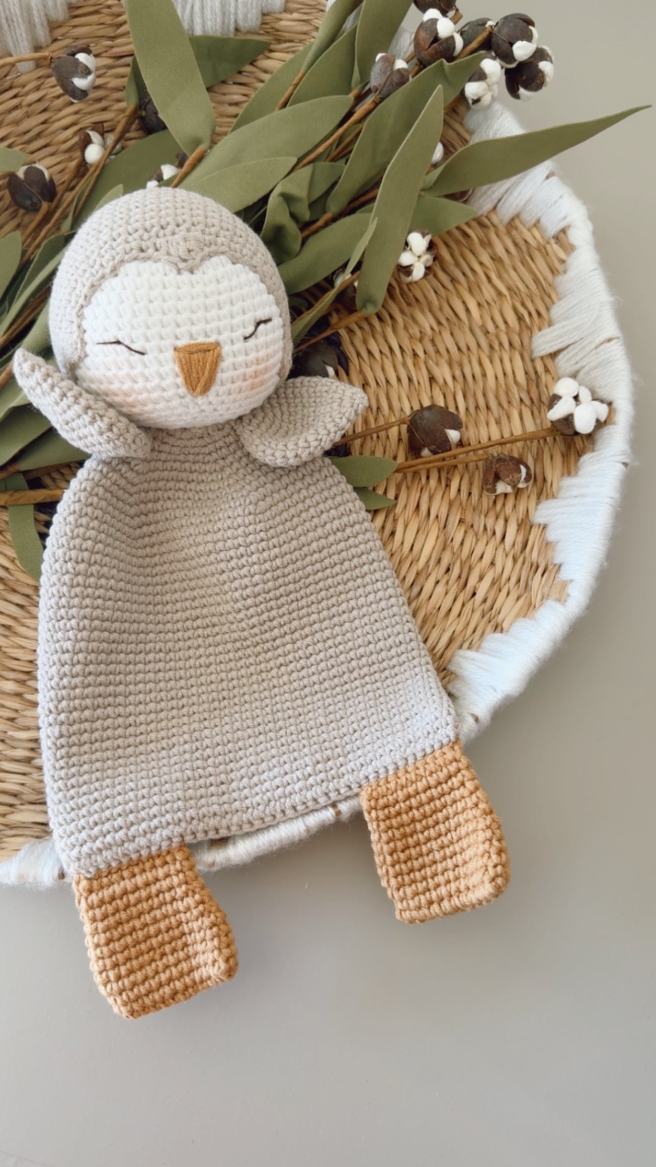 Penguin Lovey and Penguin Rattle Teether Set