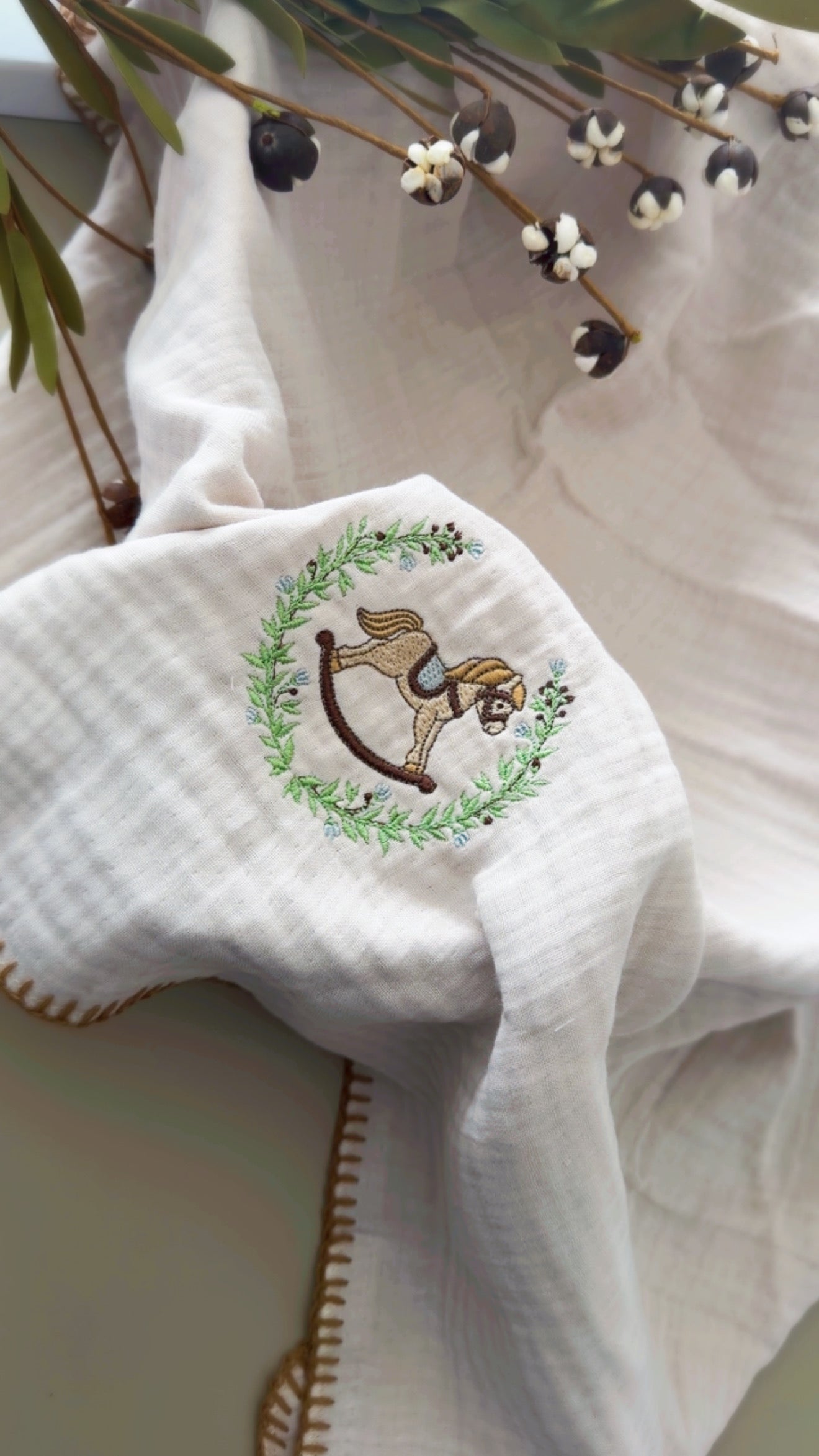 Muslin Blanket 4 Layer and Hand Crafted edges