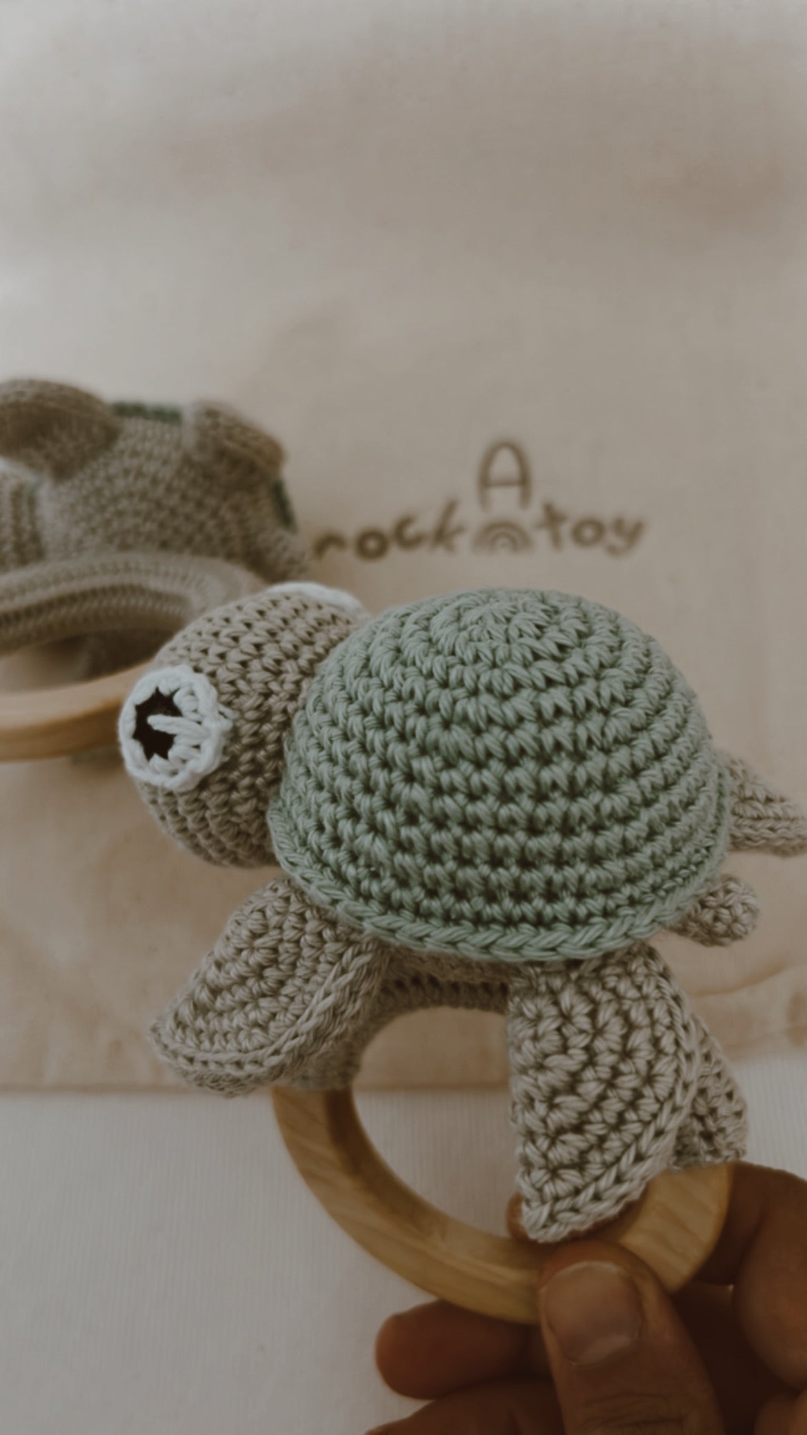 Gift for Newborn, Crochet Rattle, Baby Shower Gift, Turtle Rattle/teether