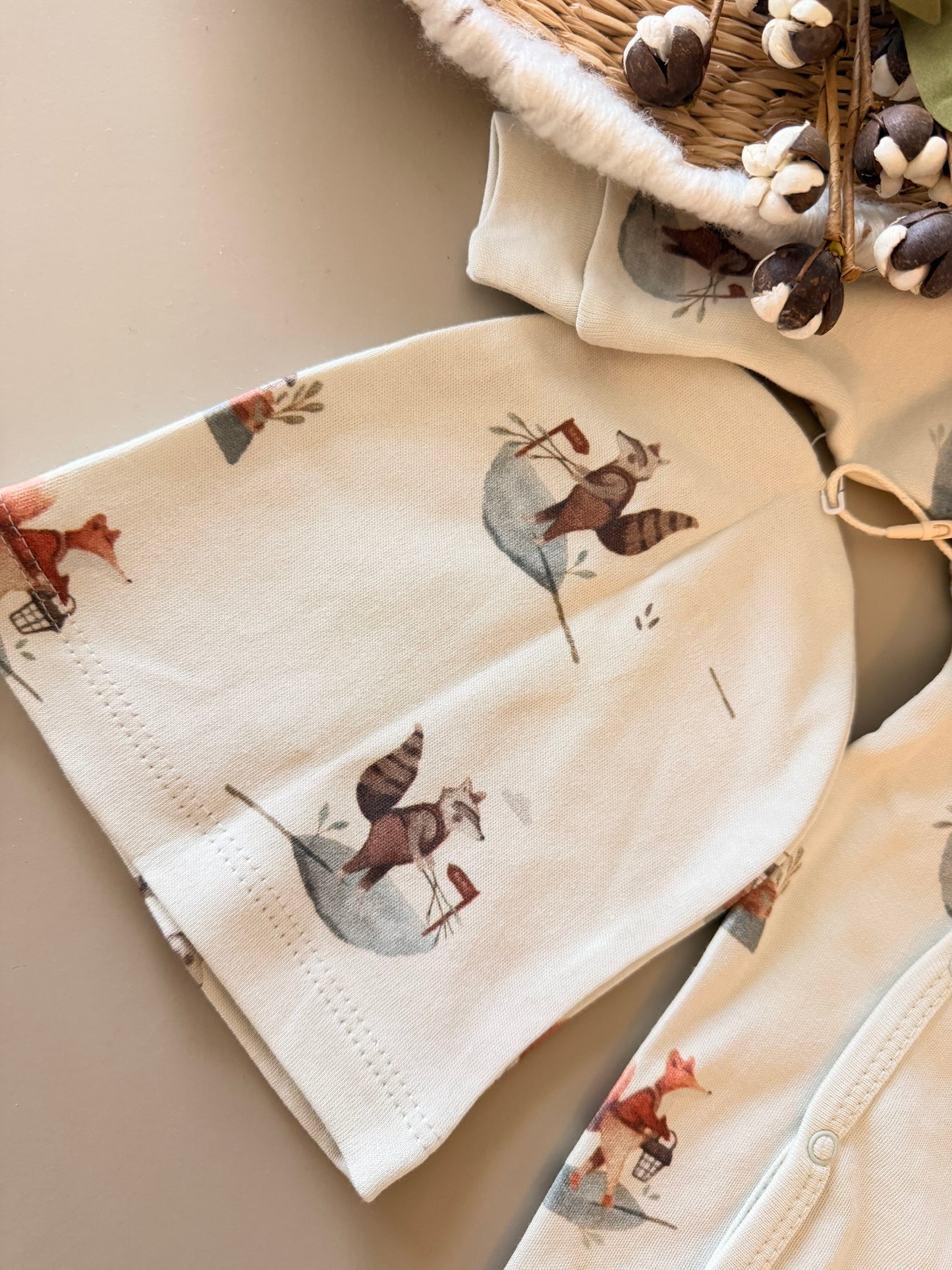 Fox Woodland Cotton Baby Set – 2-Piece Gender Neutral Outfit