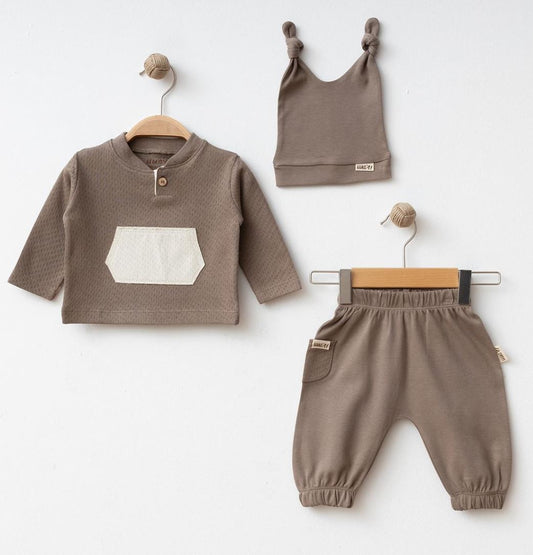 Baby 3-Piece Set – Mocha Brown