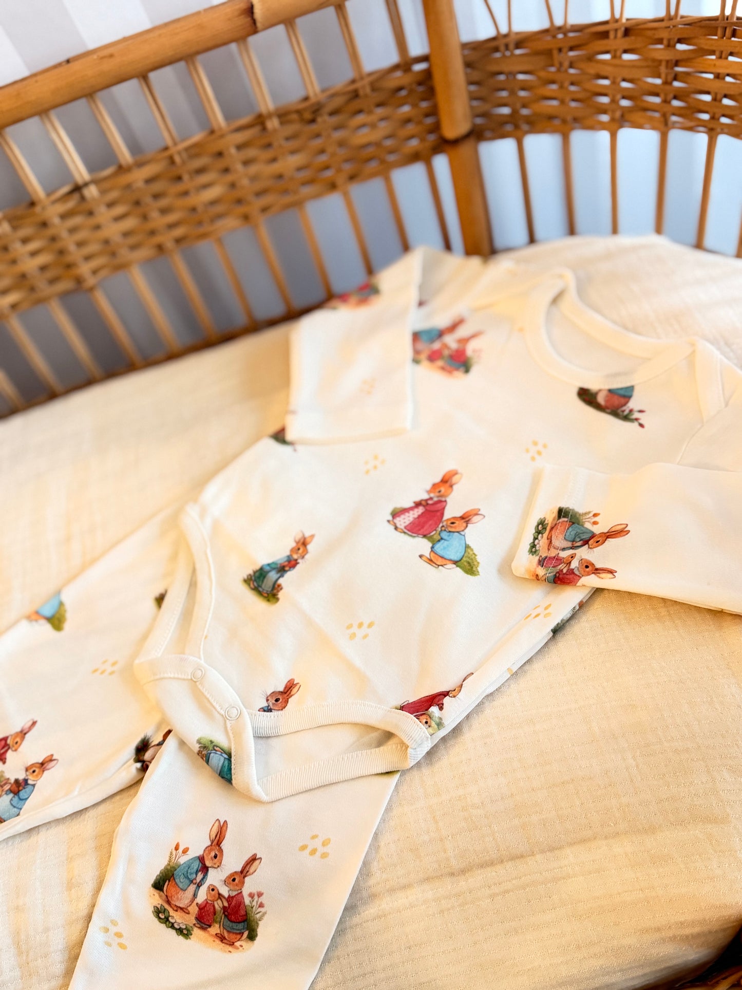 Bunny Friends Cotton 2-Piece Set & Blanket