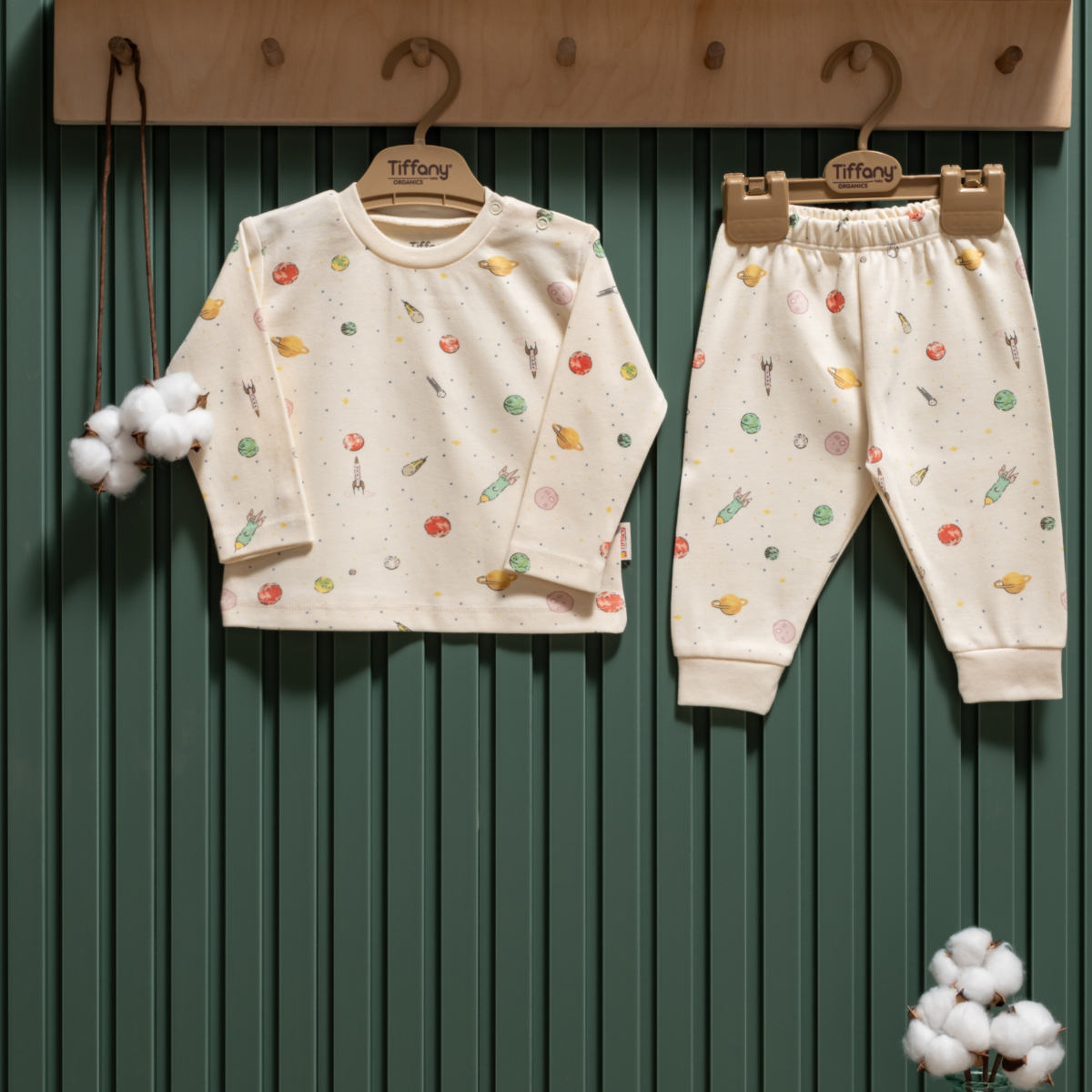 Space-Themed Baby Set – 2 PC Cotton Outfit