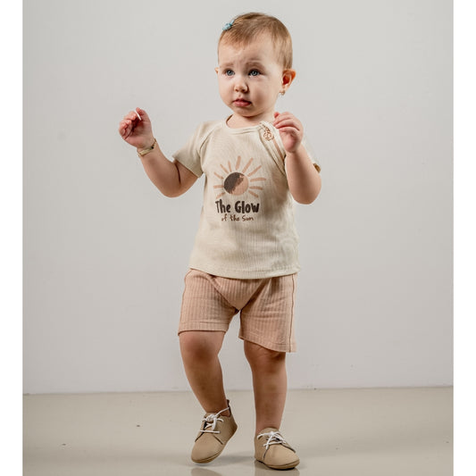 Baby Summer Short Set | Graphic T-Shirt & Shorts (2-Piece, 3 Colors)