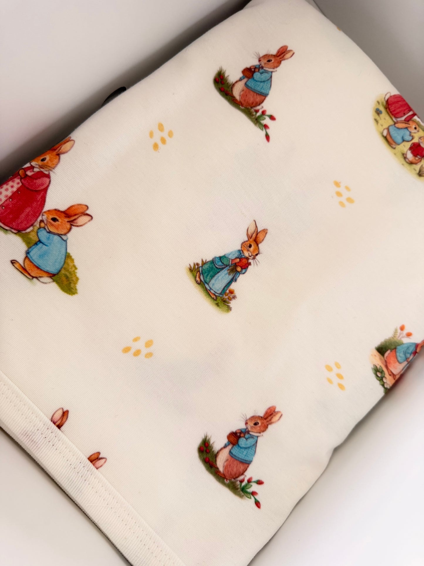 Heirloom Bunny Baby Gift Set | Blanket, 2-Piece Outfit & Handmade Rattle