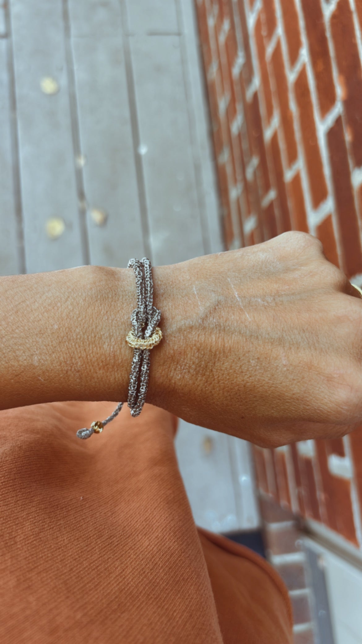 Handmade Bracelet with Raw Chains and Stones-Mom Unique Gift