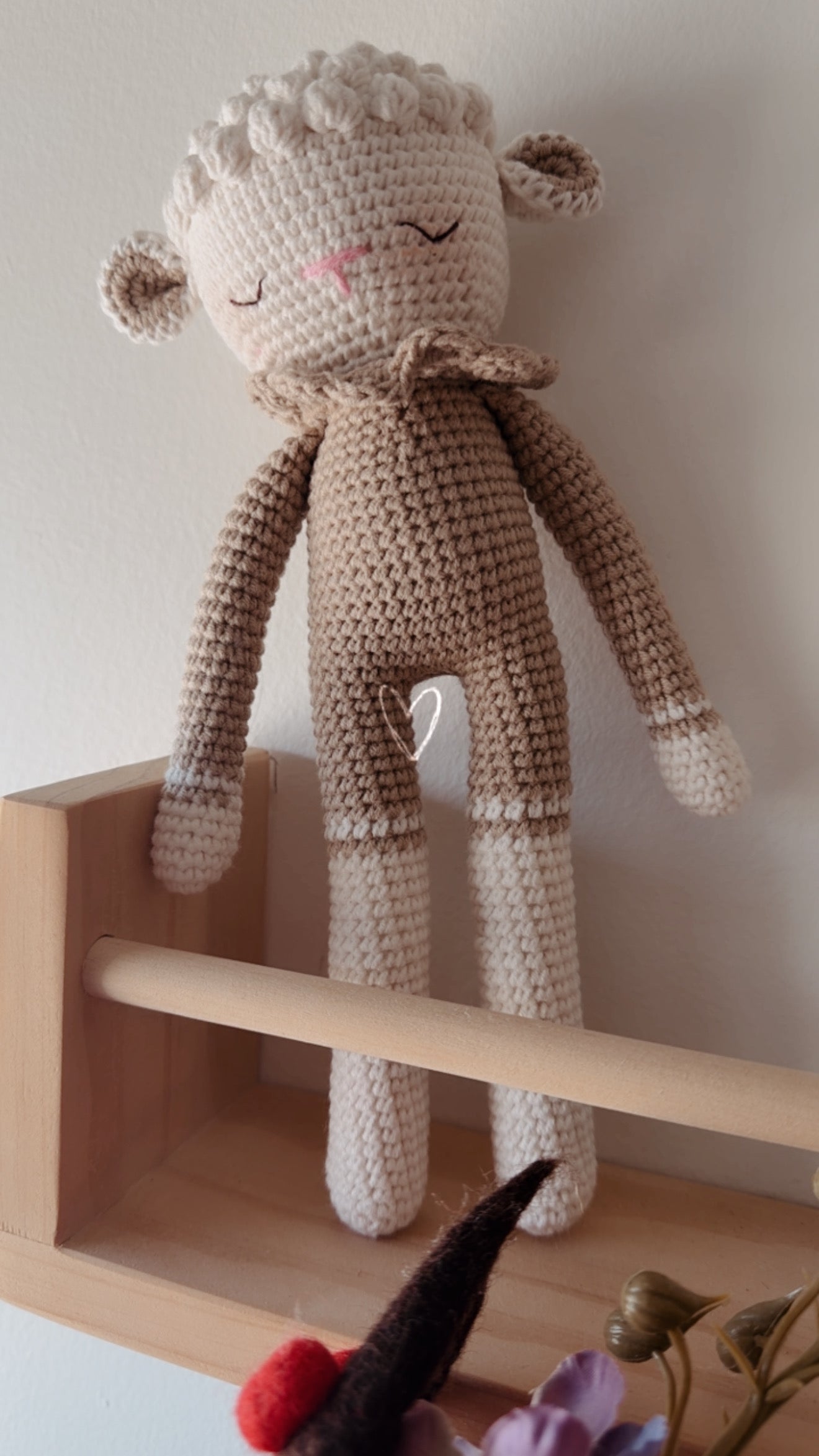 Handmade Crochet Lamb Animal Doll