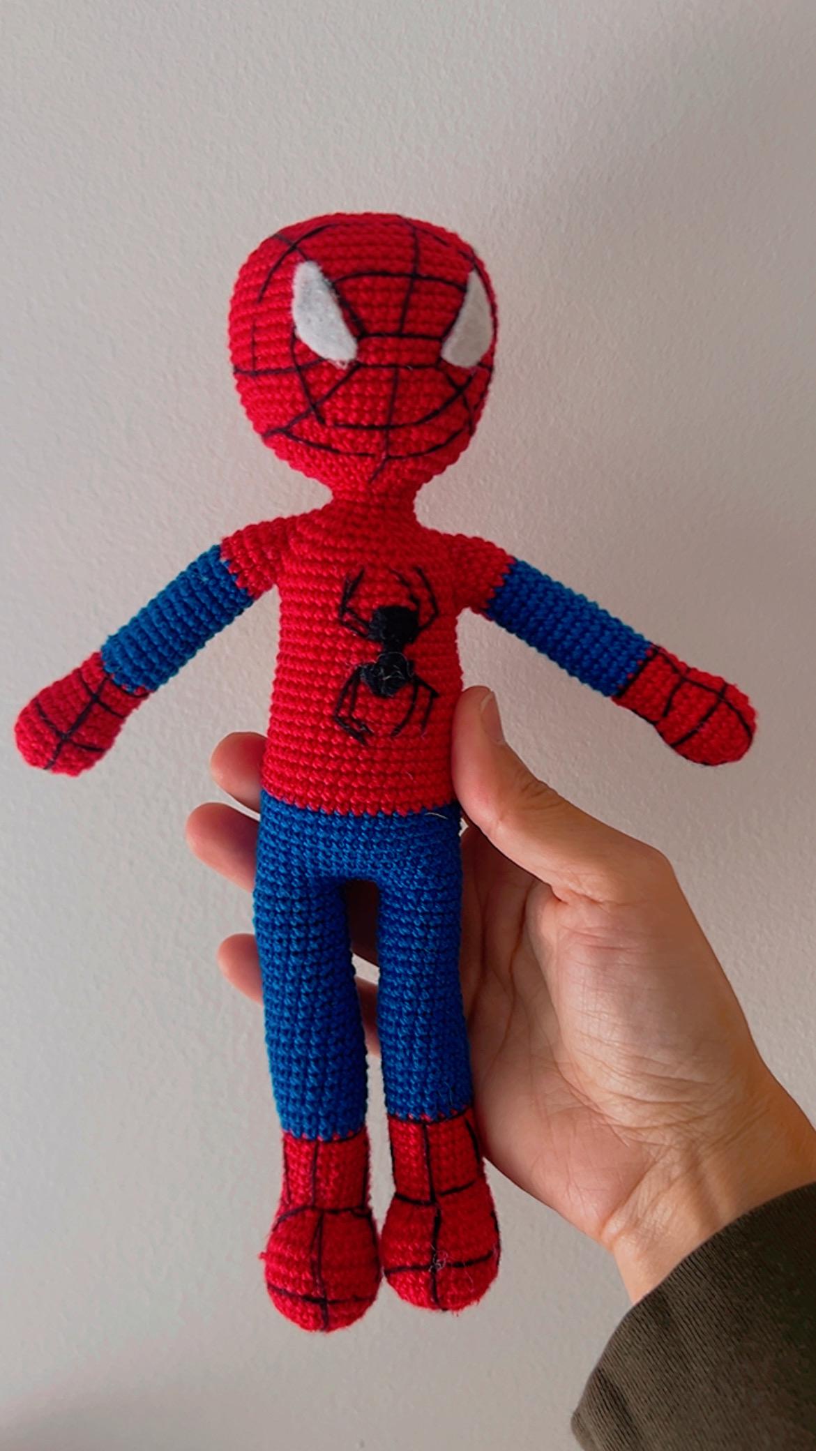 Amigurumi Spider Man, Stuffed Baby Toy, Baby First Spider Man, Stuffed Spider Man