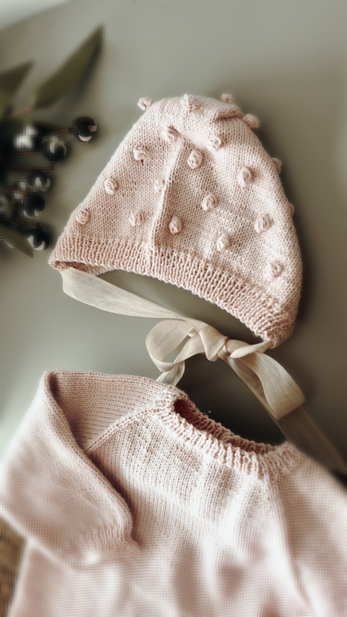 Gift for Newborn, Handknit Baby Romper for 0-6 M Newborn Baby, Handmade Baby Bonnet