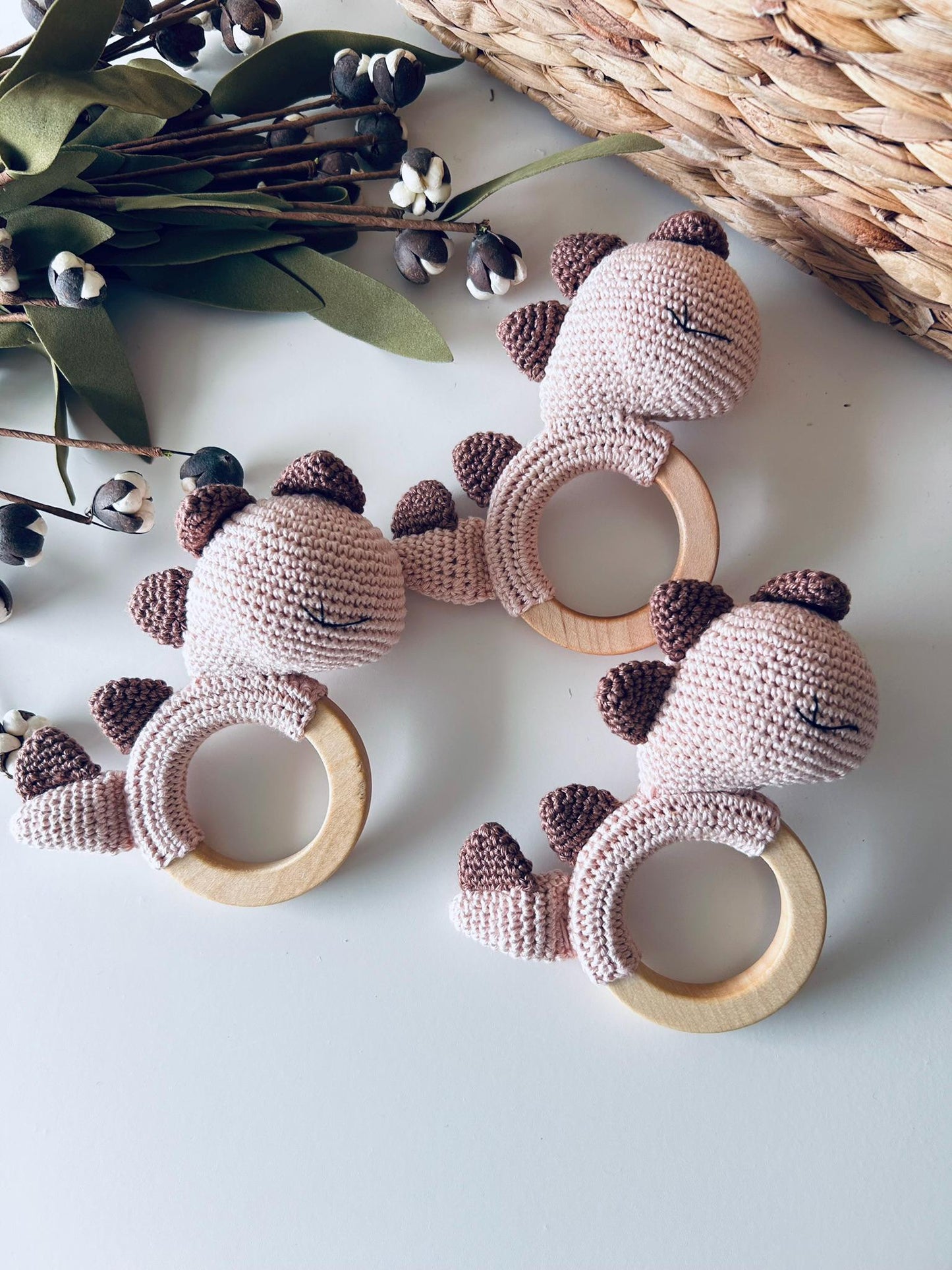 Crochet Dinosaur Rattle