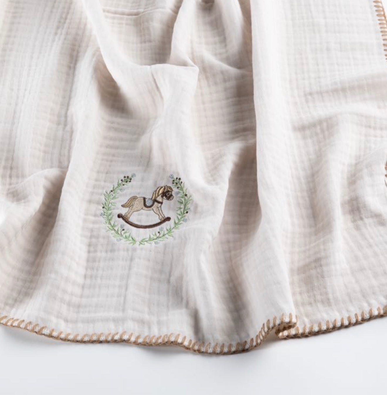 Muslin Blanket 4 Layer and Hand Crafted edges