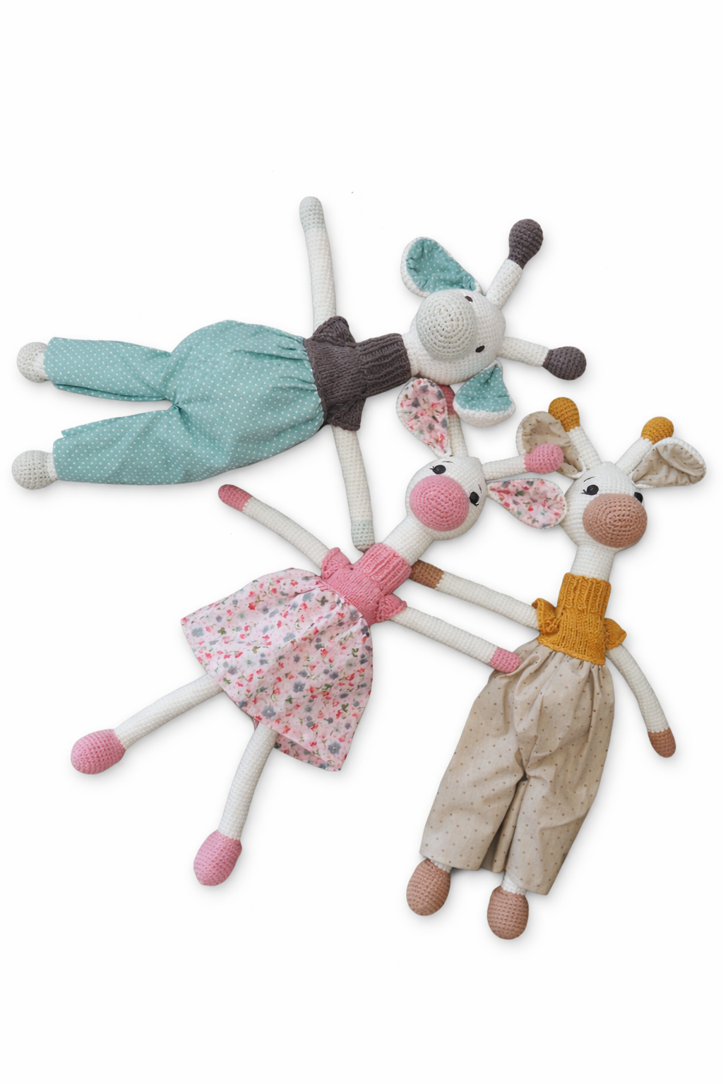 Handmade Crochet Giraffe Toy – Amigurumi Cotton Keepsake Giraffe Doll