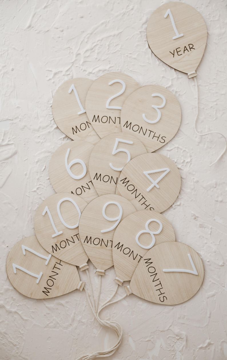 Boho Baby Balloon Milestone Markers