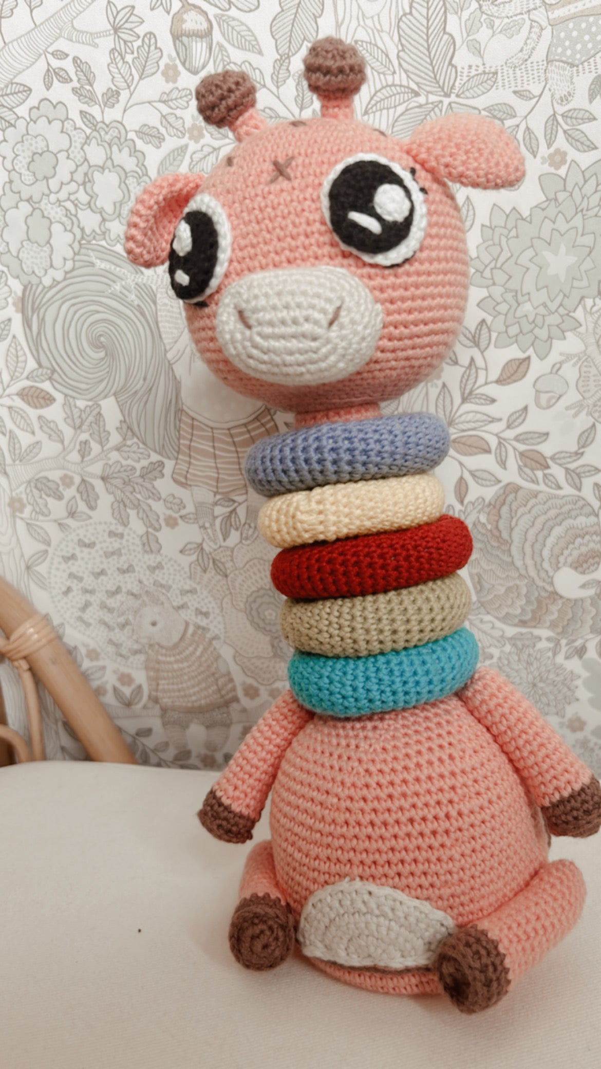 Gift for Baby, Crochet Giraffe Stacking Toys Baby, Montessori Toy for Babies