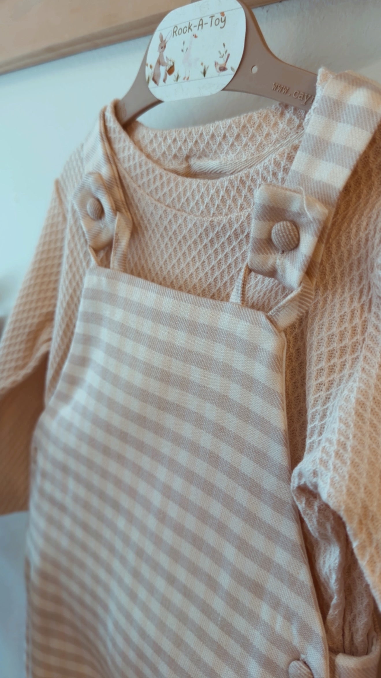 Baby Gingham Dungaree Set