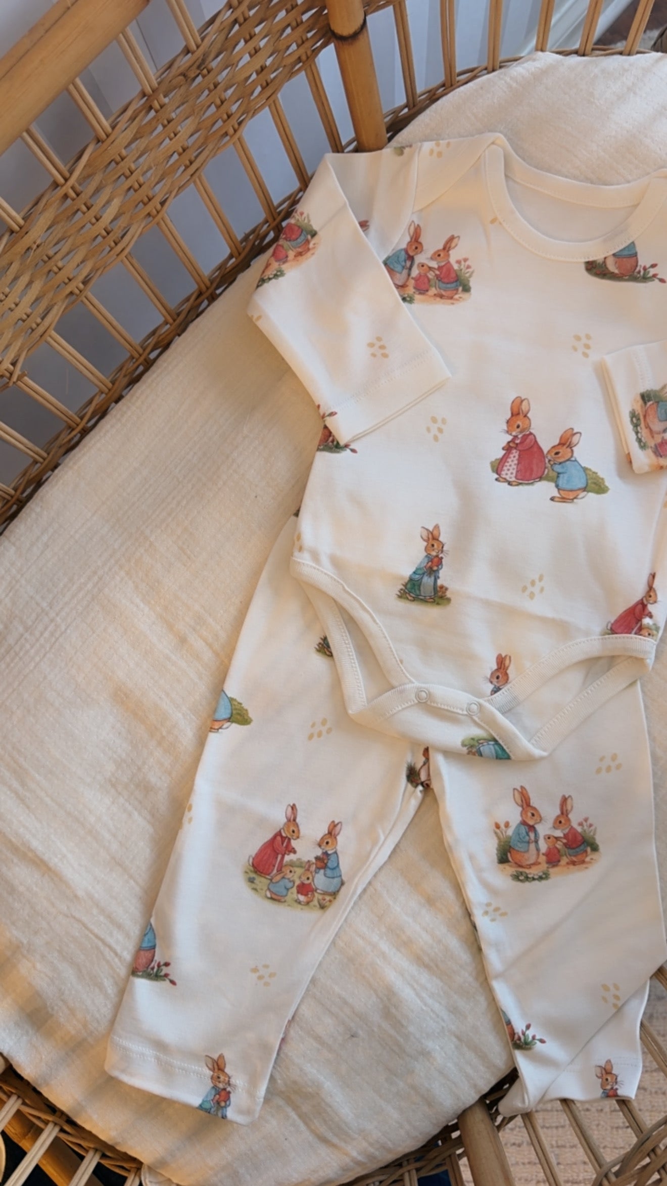 Bunny Friends Cotton 2-Piece Set & Blanket