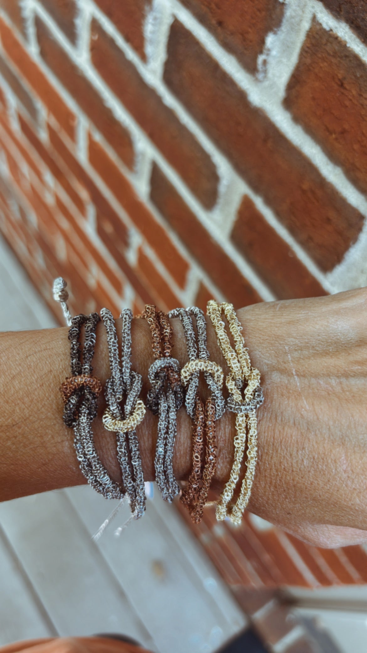 Handmade Bracelet with Raw Chains and Stones-Mom Unique Gift