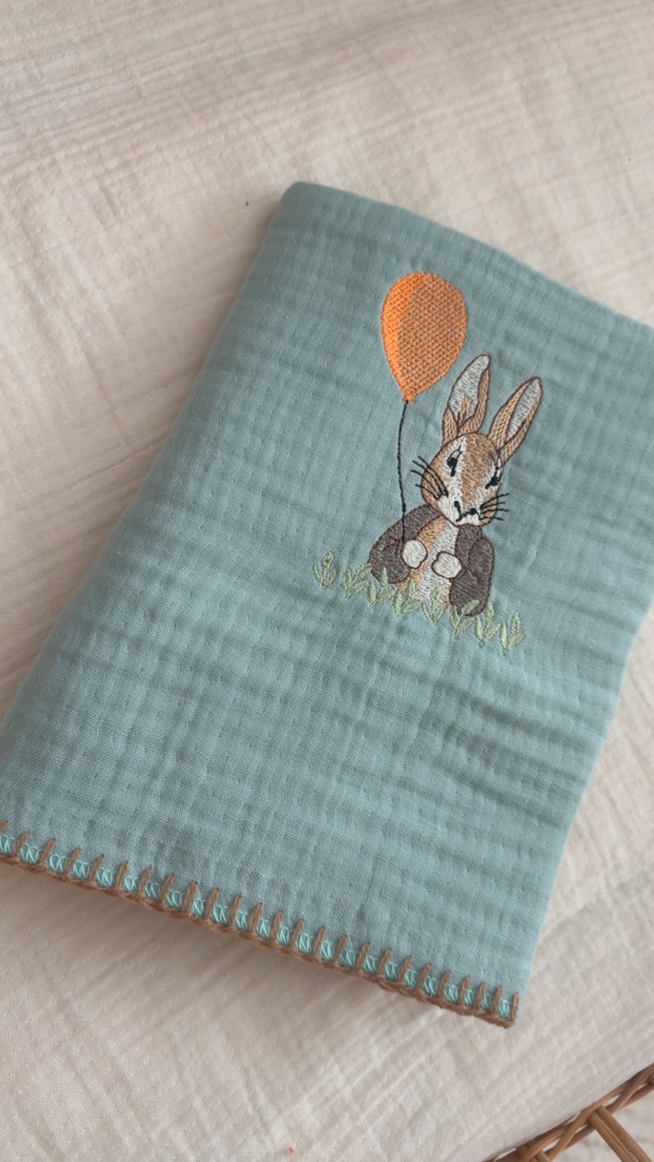 Muslin Blanket 4 Layer and Hand Crafted edges