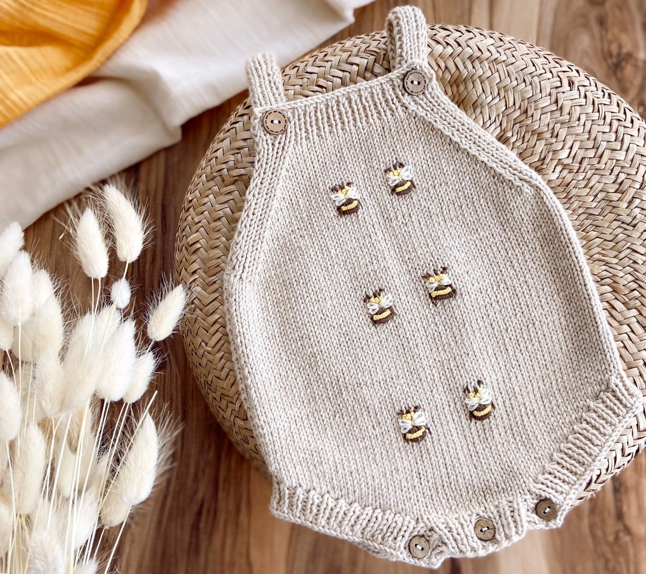 Bee Romper & Cardigan for 6-12 M Newborn Baby, Romper Set