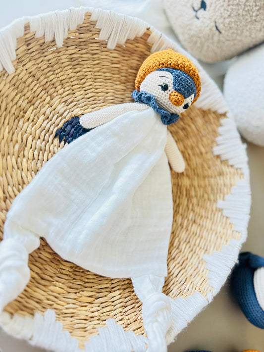 Crochet Penguin Security Blanket