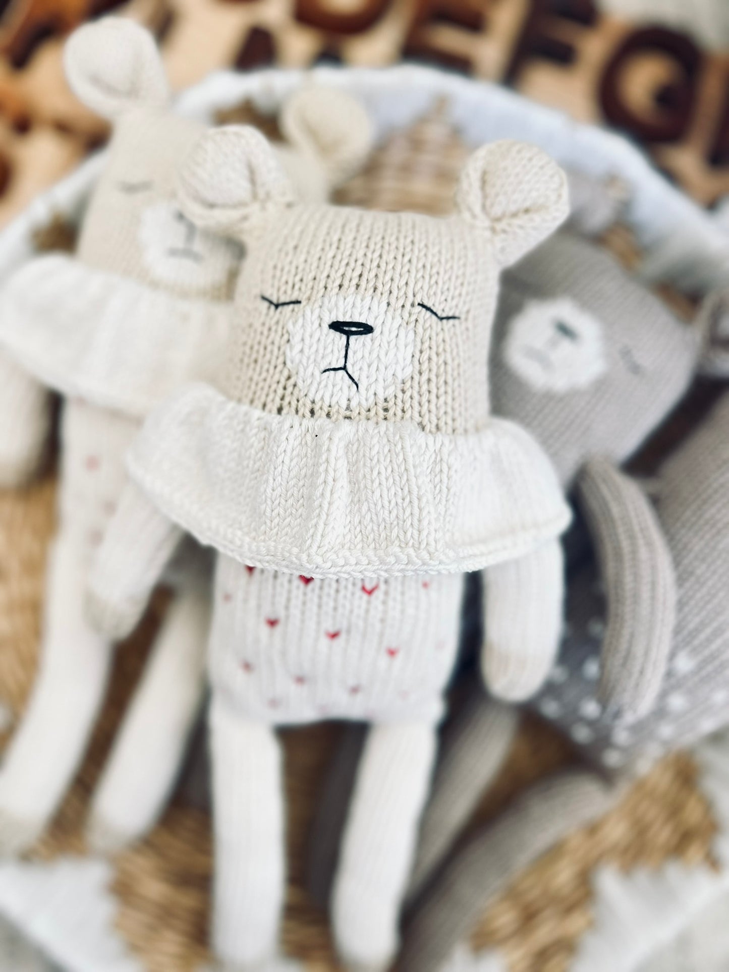 Hand-Knit Plush Dolls & Stuffed Animals