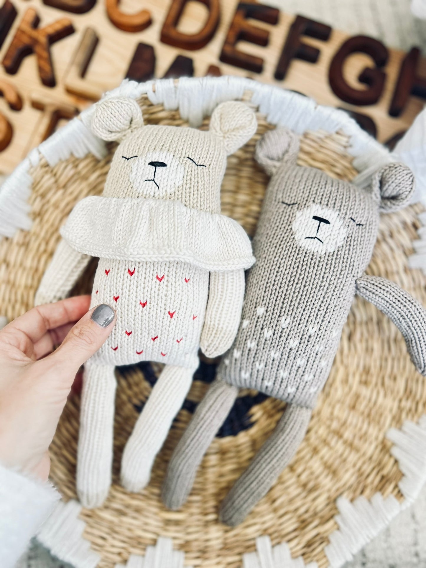 Hand-Knit Plush Dolls & Stuffed Animals