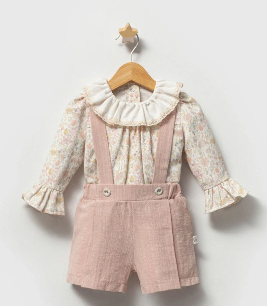 Baby Girl 2 Pc Set – Floral & Blush Pink