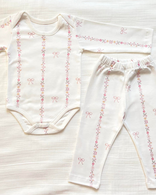 Bow Line – 2-Piece Organic Cotton Baby Set