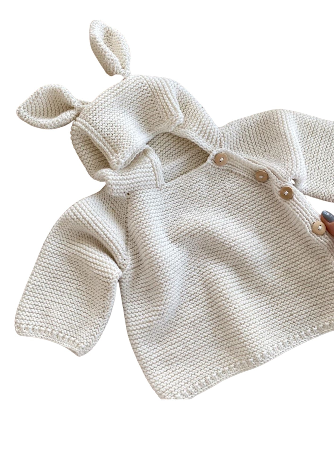 Bunny Ear Knitted Baby Cardigan