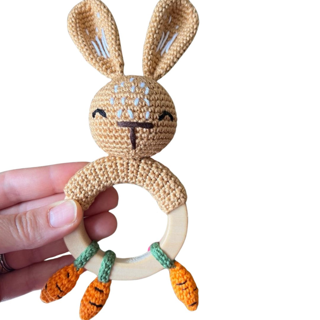 Bunny with Carrot Rattle