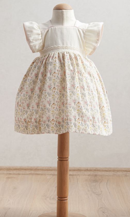 🌸 Floral Vintage Baby Dress – Spanish Collection