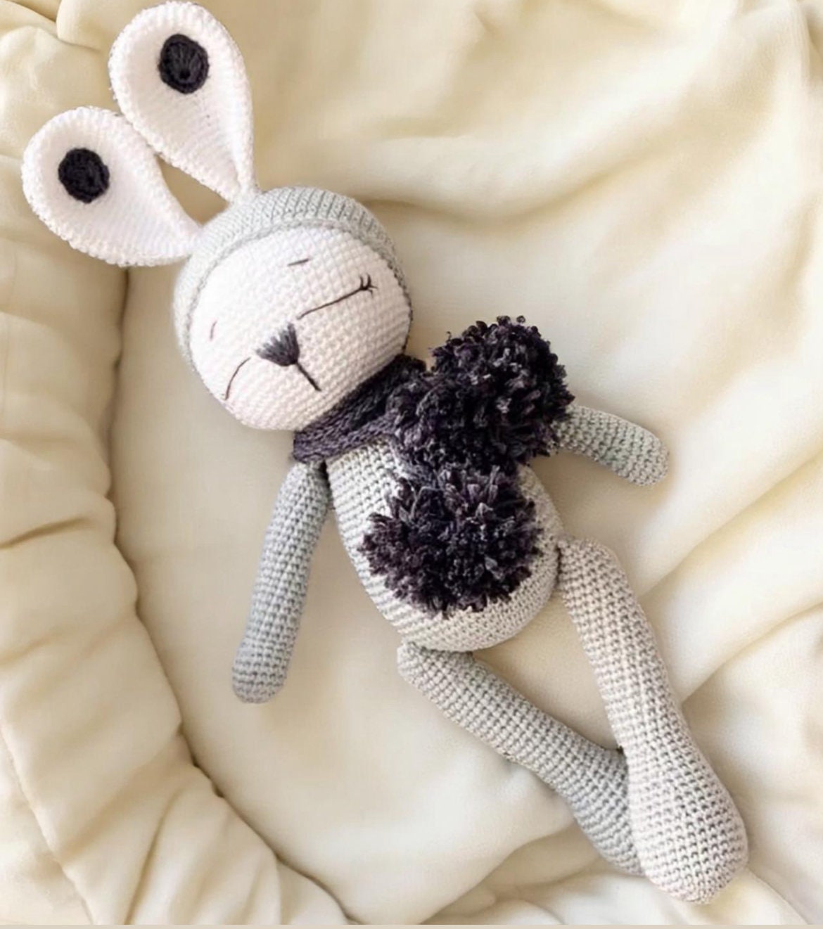 Easter Gift for Kids, Crochet Bunny Doll, Stuffed Soft Bunny Toys, Handmade Toy for Kids, Amigurumi Bunny, Toddler Birthday Gift