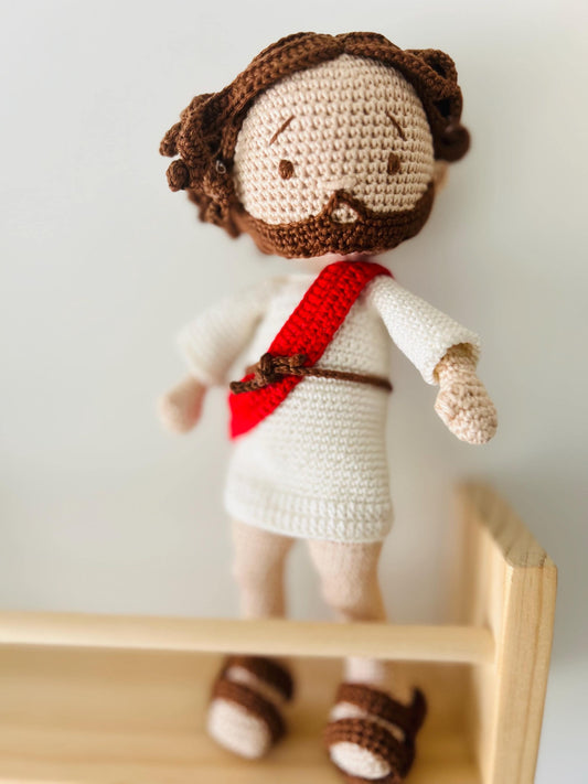 Handmade Crochet Jesus Doll – Christian Baby Gift, Religious Amigurumi Toy, Baptism Keepsake, Easter Faith Gift