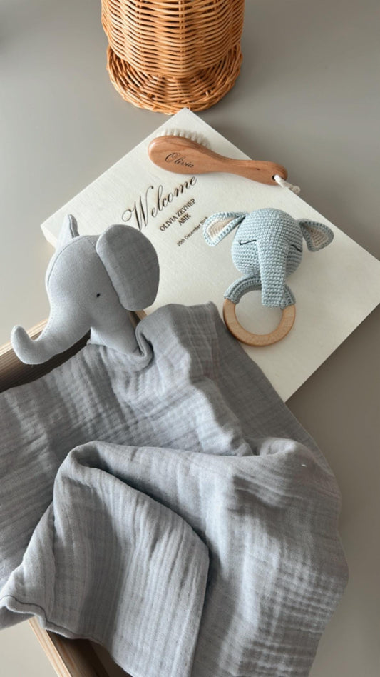 Personalized Baby Gift Box, Customized Baby Keepsake Box, Elephant Themed Gift Box
