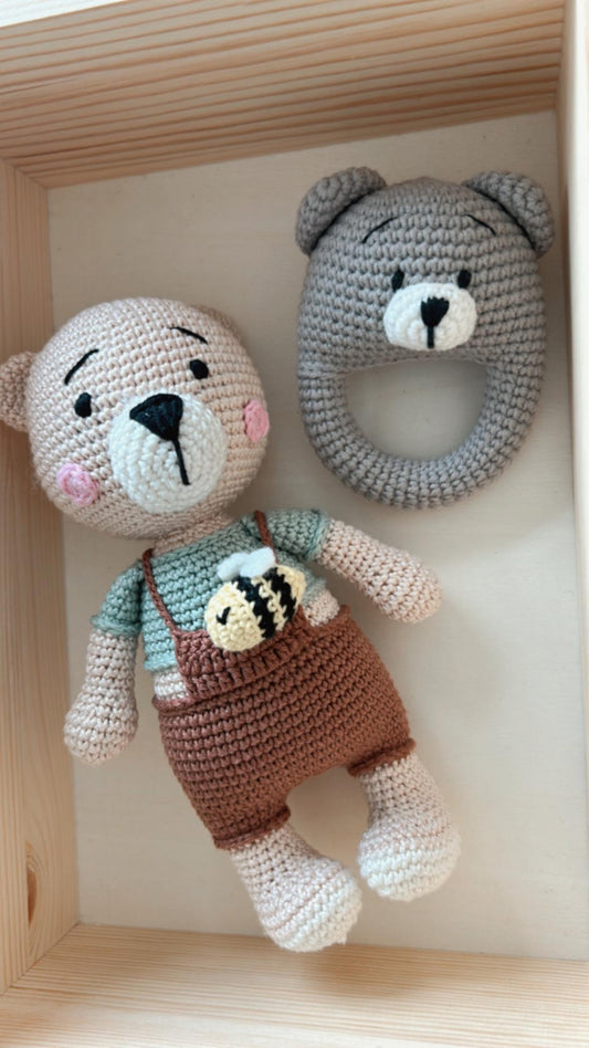 Personalized Baby Gift Box, Customized Baby Keepsake Box, Bear Themed Gift Set