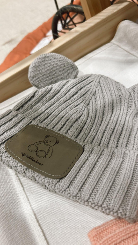 Customizable Cotton Baby Hat – Bunny Ears Beanie (6–18 Months)