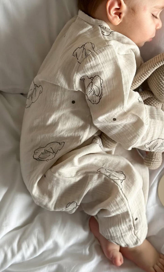 Muslin Cotton Baby Body Suits, Bear Muslin Bodysuit, Bunny Muslin Bodysuit, Penguin Muslin Bodysuit