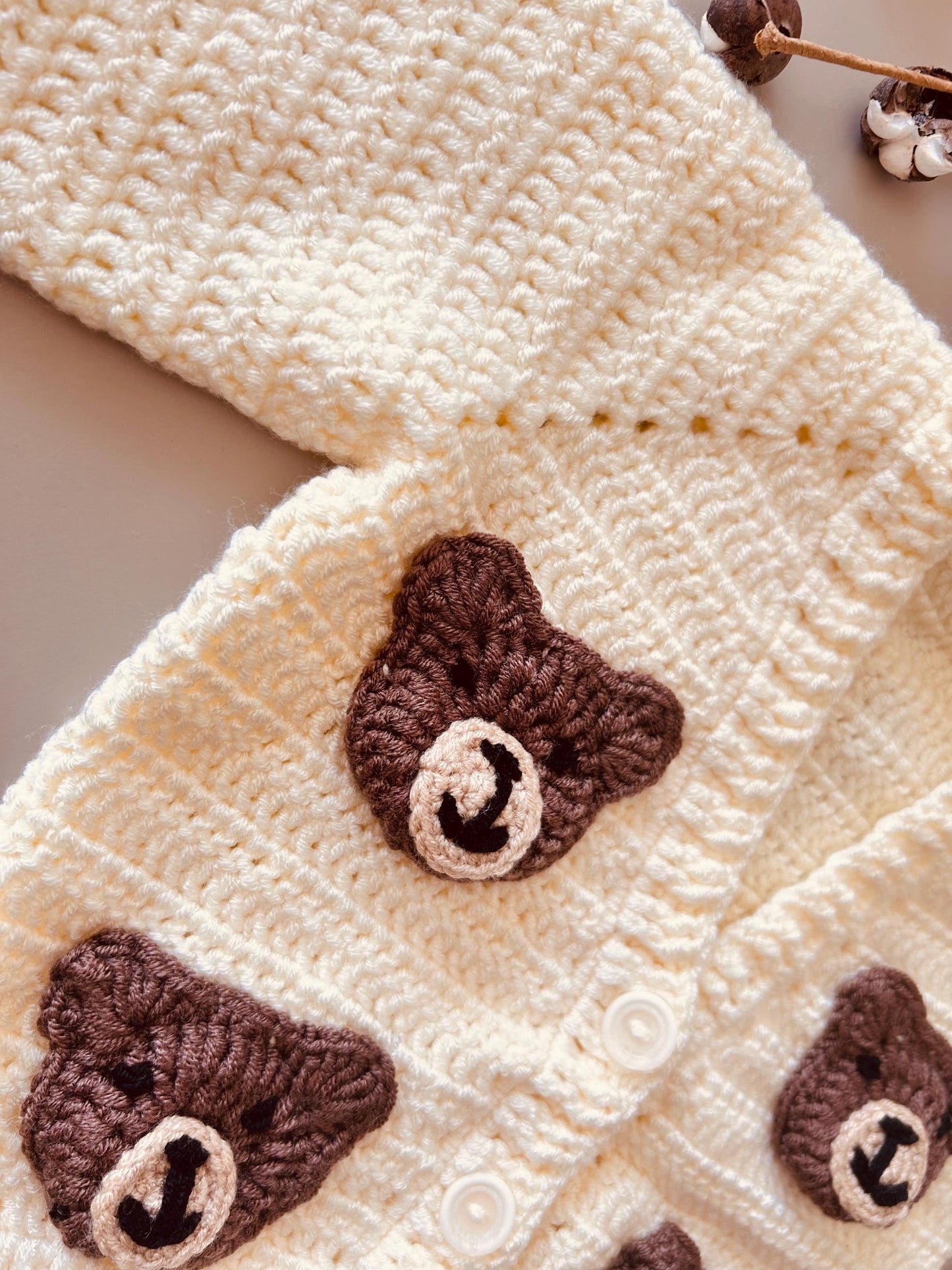 Handmade Baby Cardigan – Handmade Baby Knit Sweater, Baby Shower Gift, Baby Outfit (6-12M)