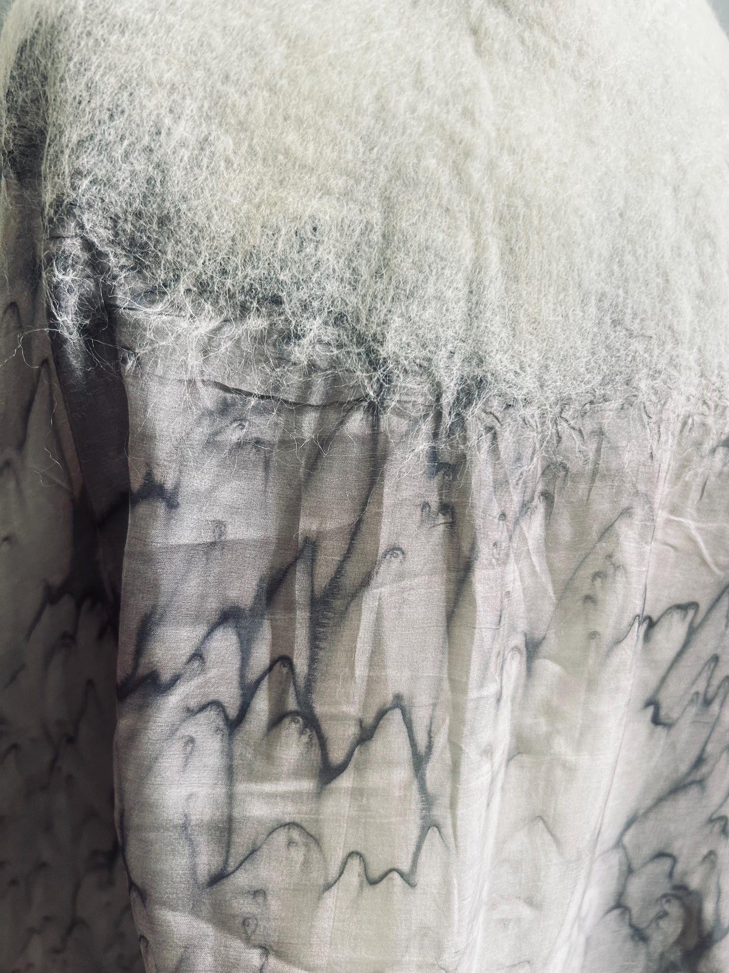 Handmade Silk and Felt Poncho-Mom