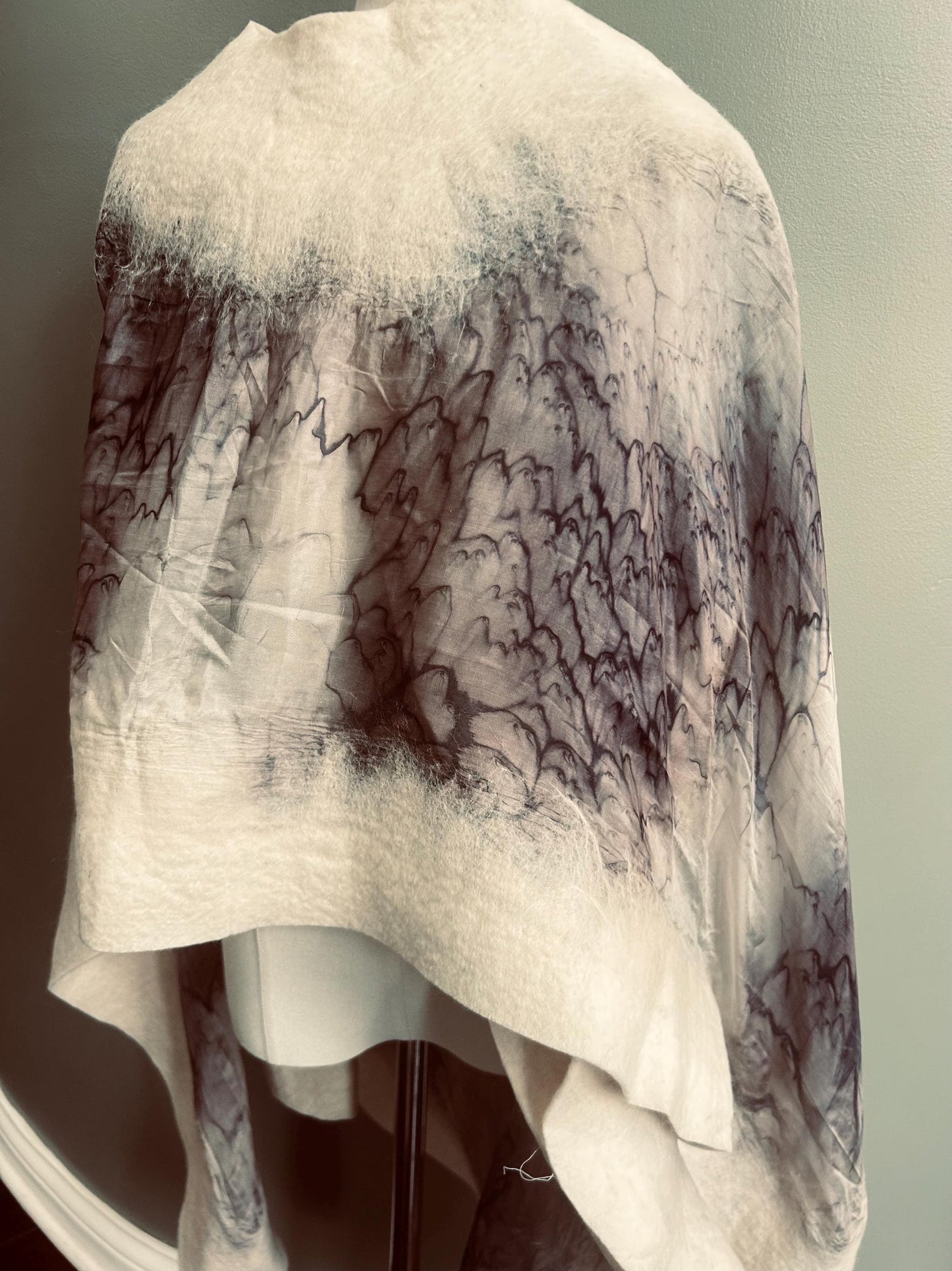 Handmade Silk and Felt Poncho-Mom