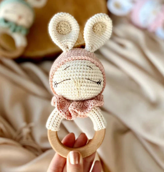 Bunny Crochet Rattle for Babies - 3 Different Color Option