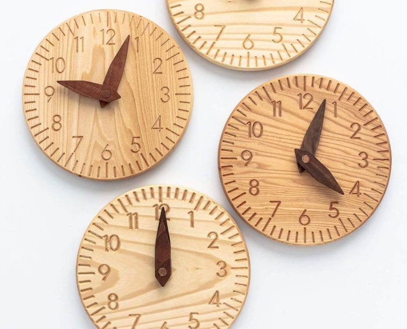 Montessori Wooden Clock for Kids, Montessori Clock, Educational Toy for Kids