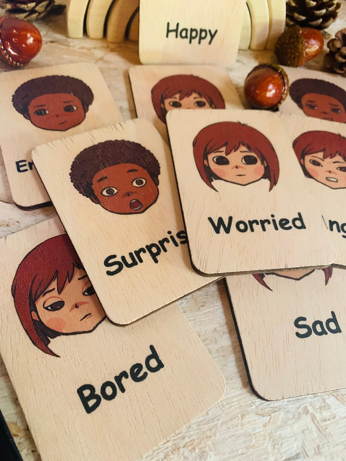 Feelings Cards, Learn Feelings, Montessori Inspired Toy, Educational Toy