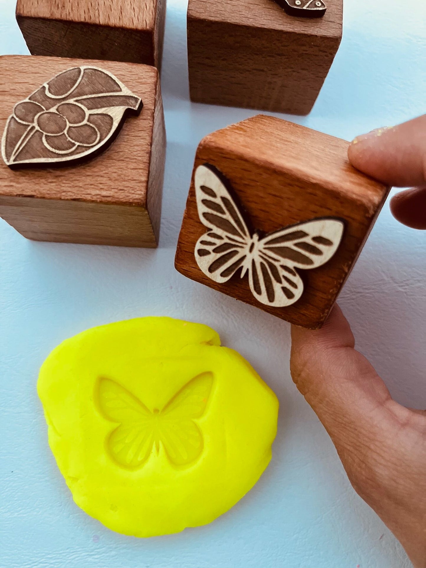 Butterfly Life Cycle Wooden Playdough Stamps | Butterfly Playdough Cutter