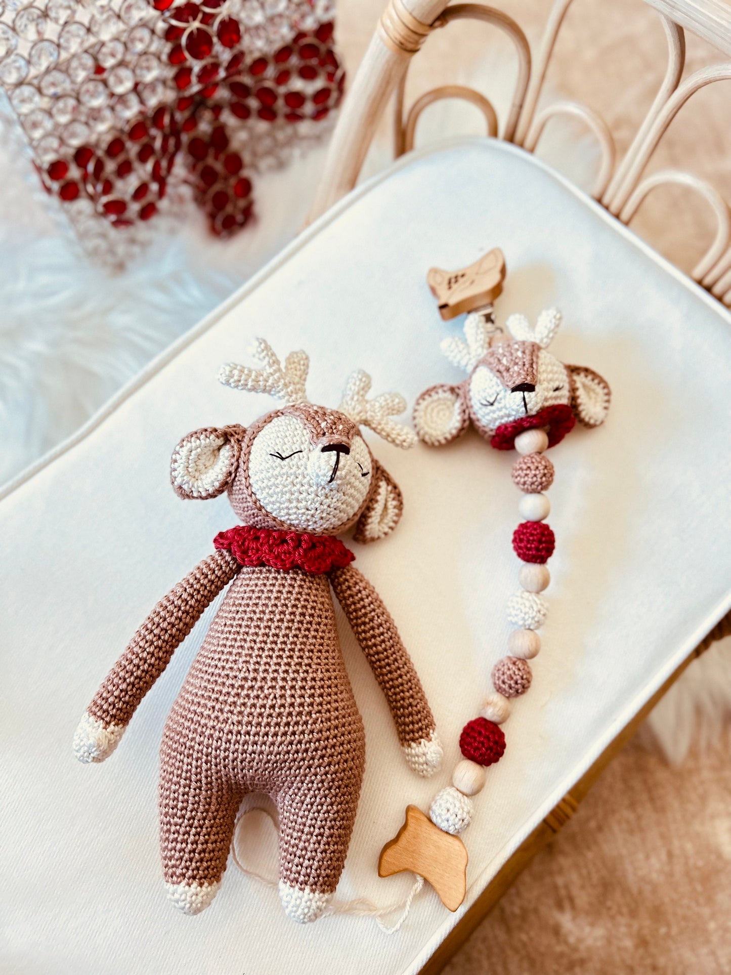 Christmas Crochet Deer, Stuffed Toy, Amigurumi Deer