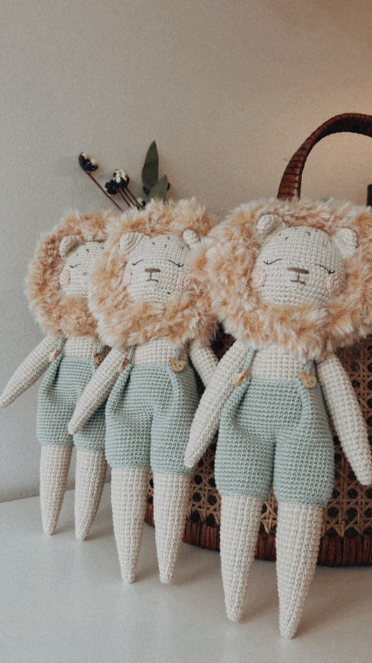 Gift for Newborn, Gift for Boys, Crochet Lion, Amigurumi Lion, Lion Doll,